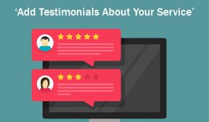 Add Testimonials About Your Service